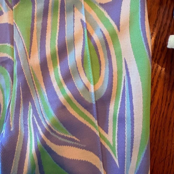 Seea Tessa Vibrant Blue and Green Cropped Pants - Picture 3 of 4